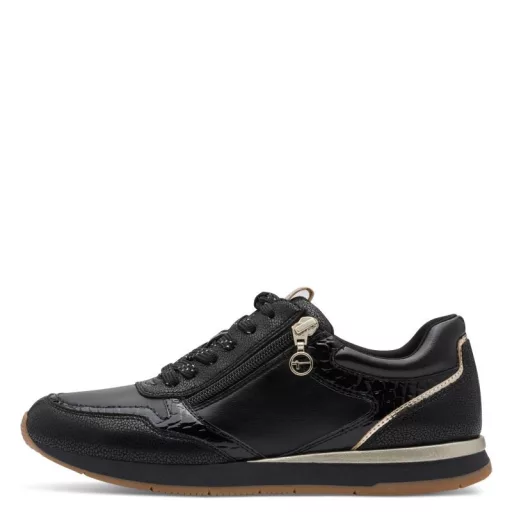 Tamaris  Női sneaker cipzárral fekete