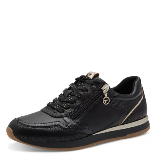 Tamaris  Női sneaker cipzárral fekete