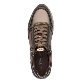 Tamaris  Női sneaker cipzárral taupe
