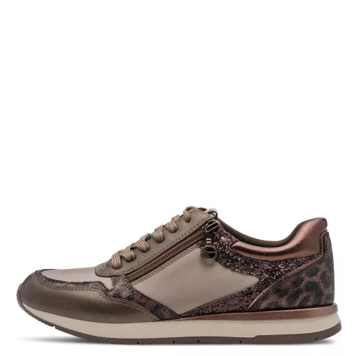 Tamaris  Női sneaker cipzárral taupe