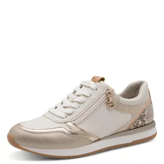 Tamaris  Fehér vegán női sneaker cipzárral