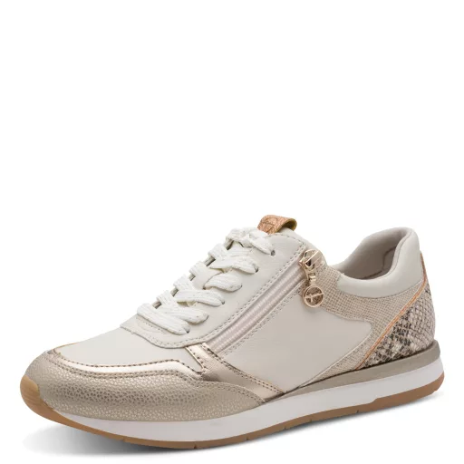 Tamaris  Fehér vegán női sneaker cipzárral