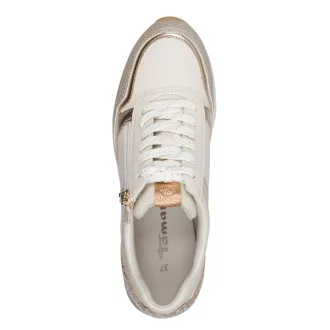 Tamaris  Fehér vegán női sneaker cipzárral