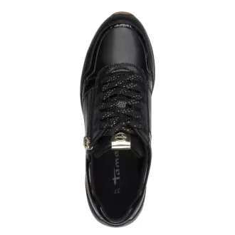 Tamaris Amara női sneaker cipzárral – fekete/barna