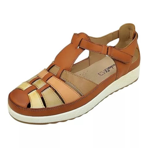 ANNARÓZA fonott női pántos nyári cipő – barna, kényelmes, szellős