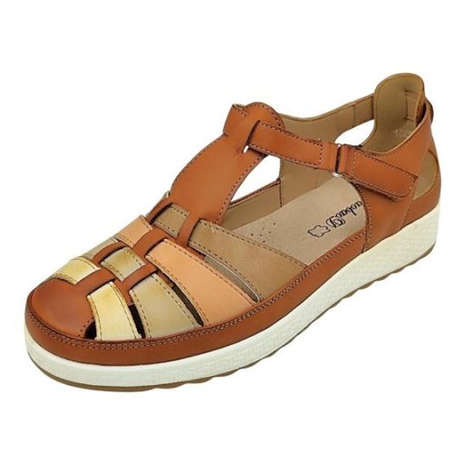 ANNARÓZA fonott női pántos nyári cipő – barna, kényelmes, szellős