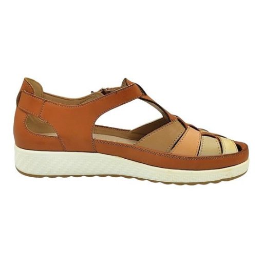 ANNARÓZA fonott női pántos nyári cipő – barna, kényelmes, szellős