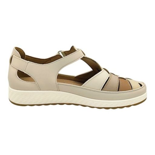 ANNARÓZA fonott női pántos nyári cipő – beige, kényelmes, szellős