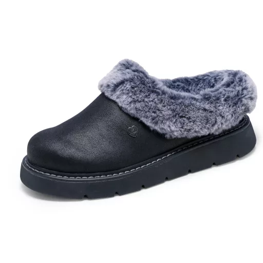 Skechers memory foam női papucscipő fekete | Keepsakes lite cozy blend