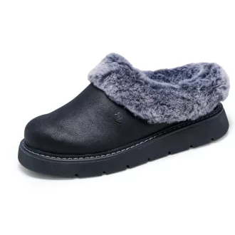   Skechers memory foam női papucscipő fekete | Keepsakes lite cozy blend
