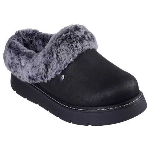 Skechers memory foam női papucscipő fekete | Keepsakes lite cozy blend
