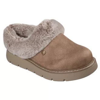   Skechers memory foam női papucscipő barna | Keepsakes lite cozy blend