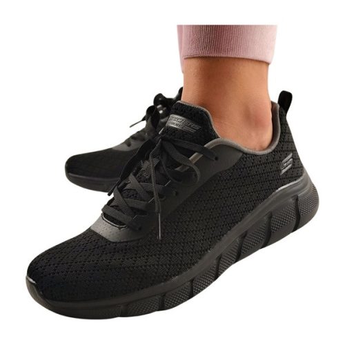 Bobs B Flex fekete női Skechers sportcipő QUICK PIVOT BLACK 117328