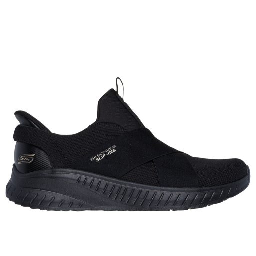 Skechers slip-ins fekete bebújós női cipő memóriahabos talpbetéttel
