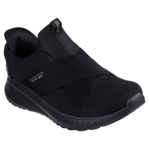 Skechers slip-ins fekete bebújós női cipő memóriahabos talpbetéttel