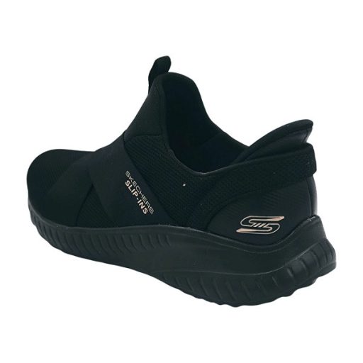 Skechers slip-ins fekete bebújós női cipő memóriahabos talpbetéttel