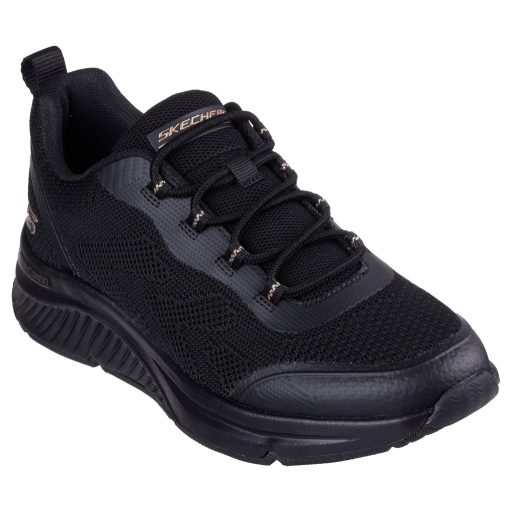 Skechers Bobs Arch Comfort Black | Skechers női cipő gumis fűzővel