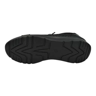   SoftWalk sportos női félcipő  - bőr talpbetéttel, cipzárral fekete