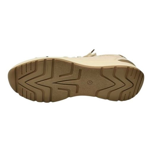 SoftWalk sportos női félcipő  - bőr talpbetéttel, cipzárral beige