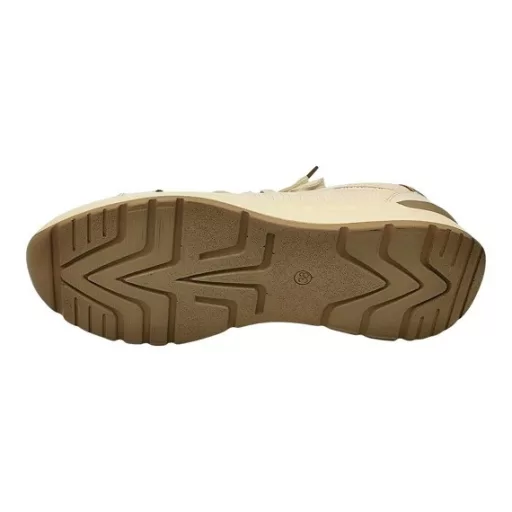 SoftWalk sportos női félcipő  - bőr talpbetéttel, cipzárral beige