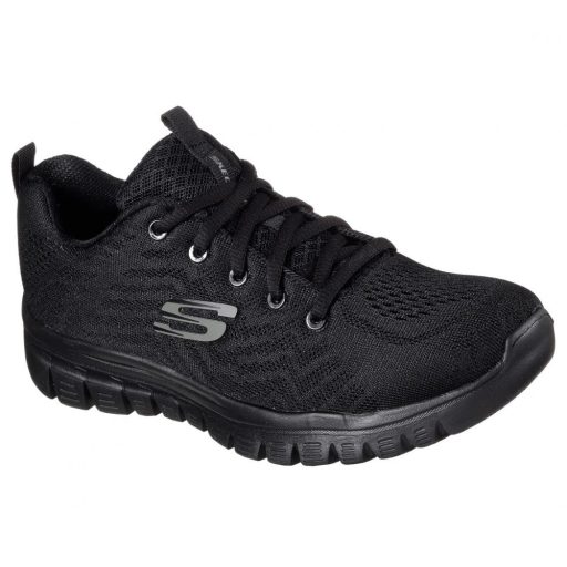 Skechers női sportcipő fekete memóriahabos talpbetéttel | GRACEFUL - GET CONNECTED  BLACK