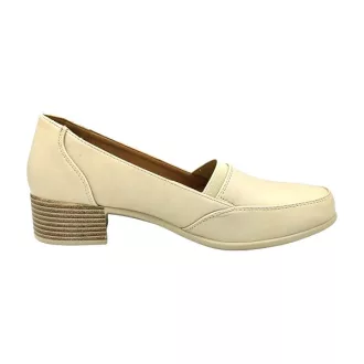   Copenhagen Chic tömbsarkú női alkalmi cipő bőr talpbetéttel beige