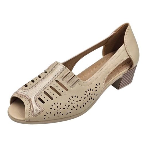 AMÁLIA női kényelmi nyitott cipő – bézs