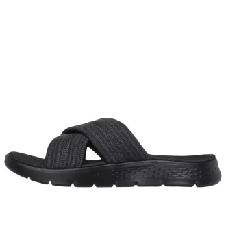   Skechers Go Walk Flex | Keresztpántos Skechers női papucs fekete