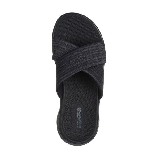 Skechers Go Walk Flex | Keresztpántos Skechers női papucs fekete