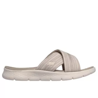   Skechers Go Walk Flex | Keresztpántos Skechers női papucs taupe
