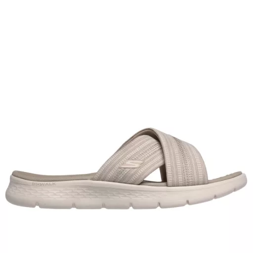 Skechers Go Walk Flex | Keresztpántos Skechers női papucs taupe
