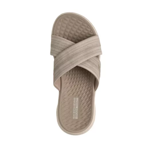 Skechers Go Walk Flex | Keresztpántos Skechers női papucs taupe