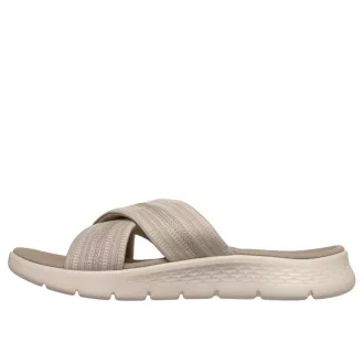   Skechers Go Walk Flex | Keresztpántos Skechers női papucs taupe