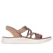 Skechers Go Walk Flex|  Női  elasztikus pántos szandál világosbarna