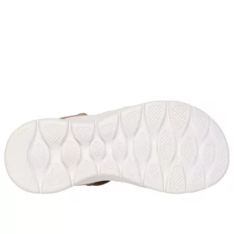   Skechers Go Walk Flex|  Női  elasztikus pántos szandál világosbarna