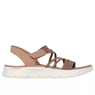   Skechers Go Walk Flex|  Női  elasztikus pántos szandál világosbarna