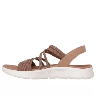   Skechers Go Walk Flex|  Női  elasztikus pántos szandál világosbarna