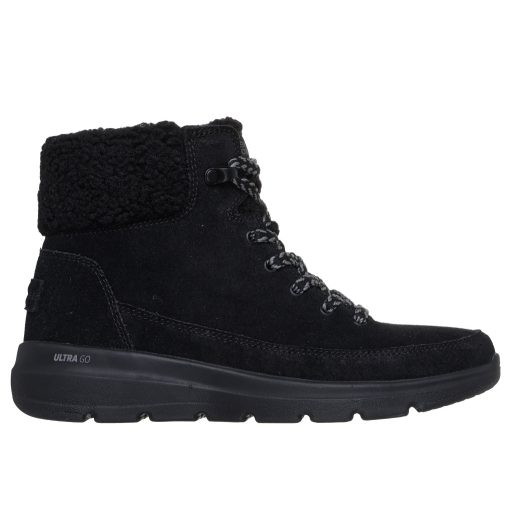  Skechers fekete női velúrbőr bakancs I GLACIAL ULTRA