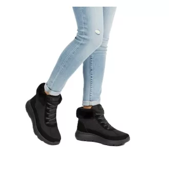   Skechers Hands Free Slip-ins On The Go – Cozy Fit  bélelt női bokacipő fekete