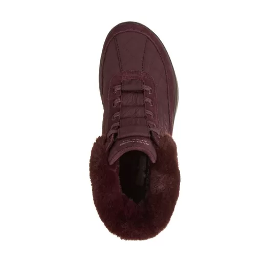 Skechers Hands Free Slip-ins On The Go – Cozy Fit  bélelt női bokacipő burgundi