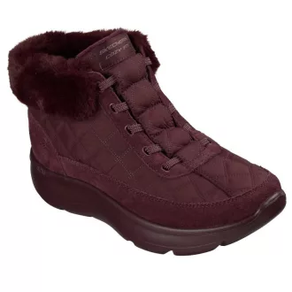   Skechers Hands Free Slip-ins On The Go – Cozy Fit  bélelt női bokacipő burgundi
