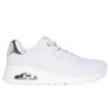 Skechers UNO White - silver Shimmer Away gumis fűzős 