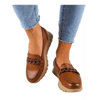 SAN REMO olasz női mokaszin mogyoró árnyalat