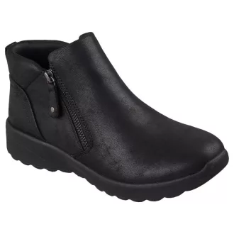   SKECHERS LOVELY VIBE - Oldalán cipzáras női bokacipő fekete 