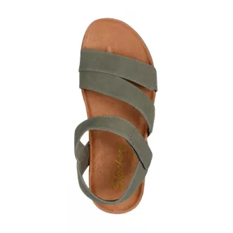   Skechers Lifted Comfort | Skechers női Relaxed Fit szandál olivazöld