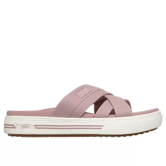   Skechers Arch Fit  | Gumírozott pántos női Skechers papucs párnázott Yoga Foam talpon rózsaszín