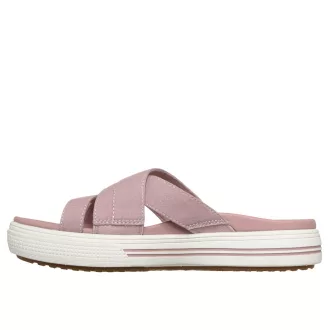   Skechers Arch Fit  | Gumírozott pántos női Skechers papucs párnázott Yoga Foam talpon rózsaszín