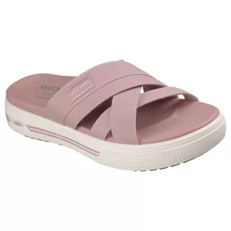   Skechers Arch Fit  | Gumírozott pántos női Skechers papucs párnázott Yoga Foam talpon rózsaszín
