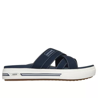   Skechers Arch Fit  | Gumírozott pántos női Skechers papucs párnázott Yoga Foam talpon kék