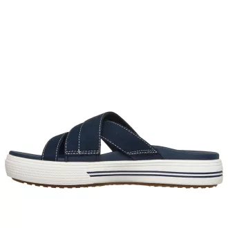   Skechers Arch Fit  | Gumírozott pántos női Skechers papucs párnázott Yoga Foam talpon kék